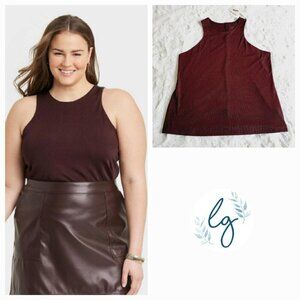 A New Day Women's Slim Fit High Neck Tank Top (XXL)